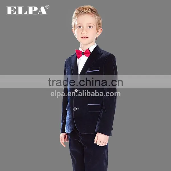 ELPA 2016 Fancy Children Suit Warm 3 Piece Velvet Boys Casual Suit photo-2