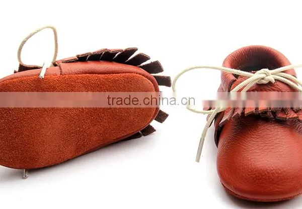 2017 Wholesale Genuine Leather Latest Leather Baby Baba Kids Shoes photo-6