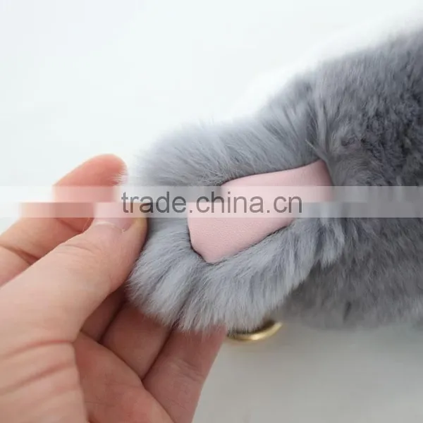 Myfur New Design Rabbit Fur Penguin Cute Bag Charm for Girls' Fashion Handbag photo-5