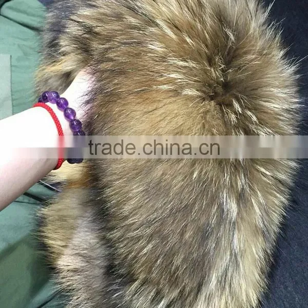 Myfur Natural Real Raccoon Fur Hood China Factory Price Parka Wholesale photo-6