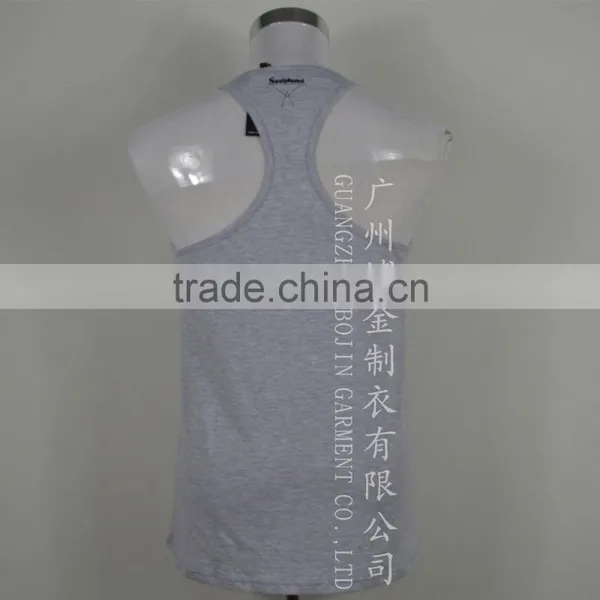 Fashion Design Cotton White Color Tanktop Printed for Men photo-3