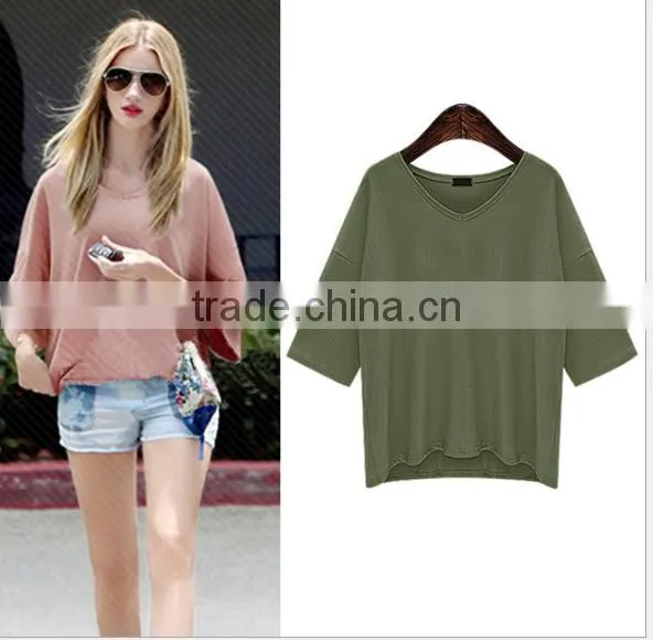 Female Pure Color T-shirt Sleeves Shirt of Cultivate One's Morality Contracted Big Yards Render Unlined Upper Garment Inside Tak photo-4