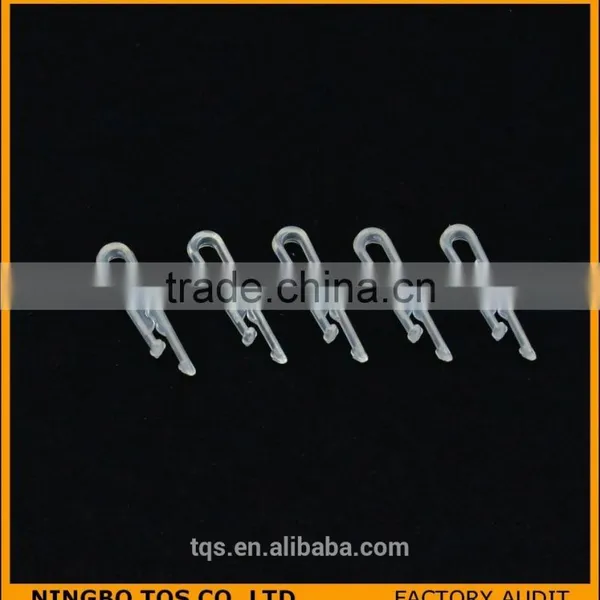 Cheap With Teeth U-shape Semitransparent Shirt Packing Plastic Clips photo-5