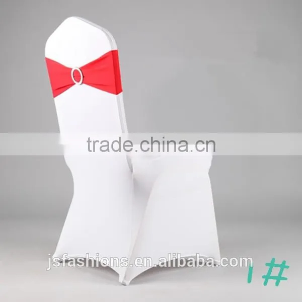 Spandex Lycra Chair Bands Elastic Chair Sash With Buckle for Wedding photo-2