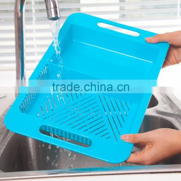 Cutting Kitchen Board With Chopping Block Draining Board Dishes To Wash Cut With The Drain Basket Creative 2 in 1 Drawer KC1110 photo-3