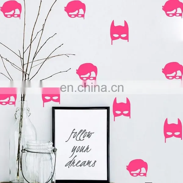 Superhero Mask Ins Style Vinyl Mini Wall Sticker Children Room Home Decoration Mural Roon Decal photo-2