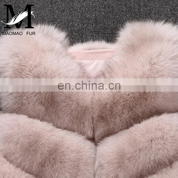 2016 Top Fashion Winter Warm Vest Wholesale Custom Real Fur Vest Fox Fur photo-2
