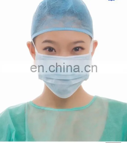 3 Ply Blue Surgeon Surgical PP Face Mask Tie-on Suppliers photo-3