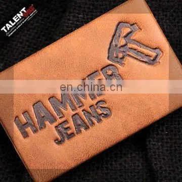 Custom Private Brand Name Logo PU Leather Label for Garment photo-5
