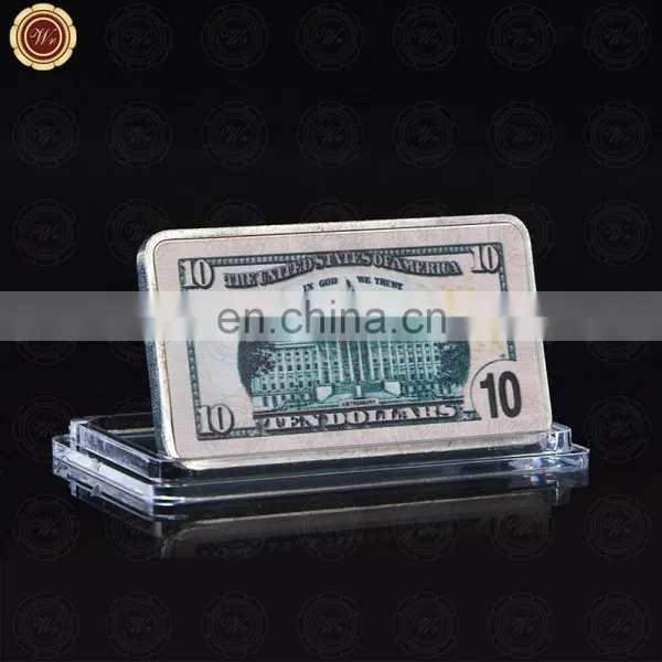 WR Promotional Gift TEN Dollar Silver Bar Unique Gifts The USA 10 Dollar Paper Money Commemorative Bar photo-2