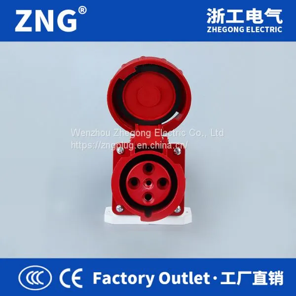 Surface Mount Industrial Socket 63A 3P+PE photo-2