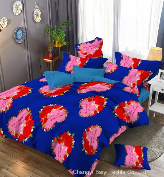 Fashion Style Designer Bedding Comforter Sets Bed Sheet Brushed Microfiber Fabric Bedding Set photo-2