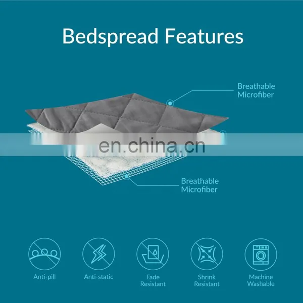 Home Bedroom Comforter Bedding Bed Sheet Blanket Stitches 100% Polyester Quilt Bedspread Set photo-6