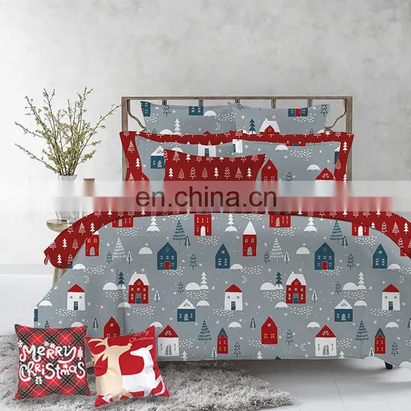 2020 New Design Christmas Duvet Cover Set Reversible Bedding Duvet Cover Bedding Sets photo-2