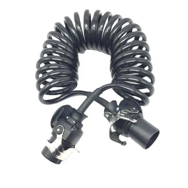 Truck Trailer Line ABS Connection Line Seven-core Spring Line Wire Socket Pure Copper photo-2