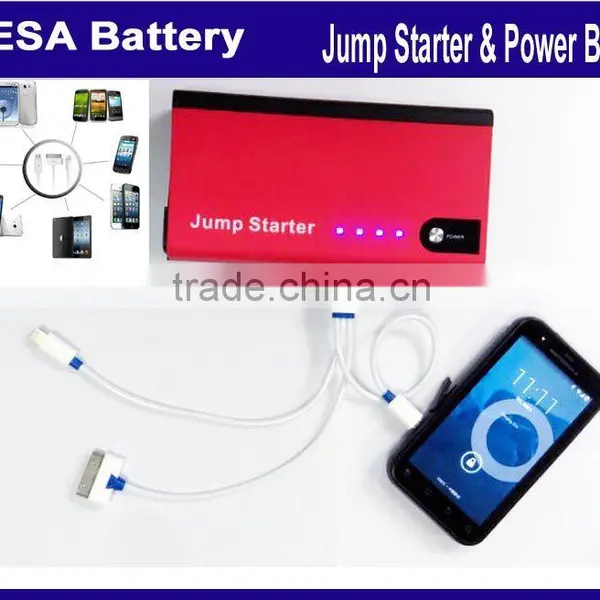 for Any Displacement Gasoline Car / Diesel Vehicle Thin Tpye 11000mAh Li-ion Battery for USB EC5 Output Jump Starter Quality Choice photo-2