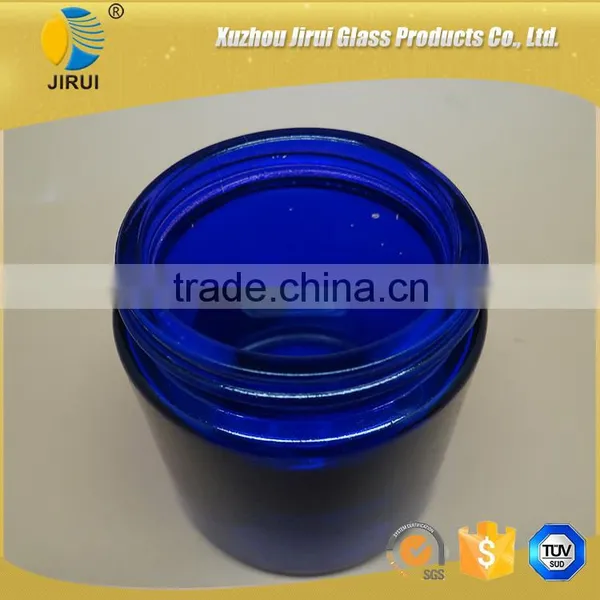 90ml Blue Cylinder Glass Cream Jar photo-2