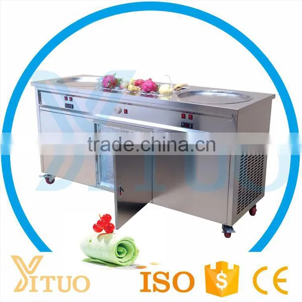 Double Pans Rolled Fry Ice Cream Machine photo-4