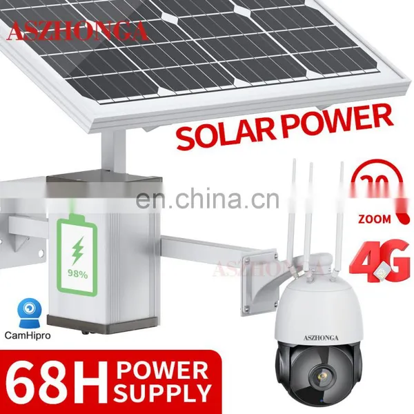 HD 2MP 30X ZOOM Security IP Camera Wireless 3G 4G SIM Card Outdoor PTZ CCTV Surveillance Cam 80W 40AH Battery Solar Panel CamHi photo-2