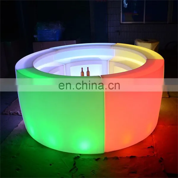 Used Nightclub Furniture Outdoor Event Party Wedding Garden Illuminated Luminous Led Lighted Bar Counter Table Chair for Sale photo-3
