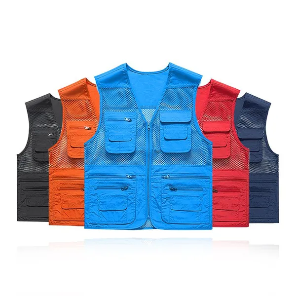 Customized Logo for Multi Pocket Safety Vest, Customizable High Gloss Reflective Vest photo-2