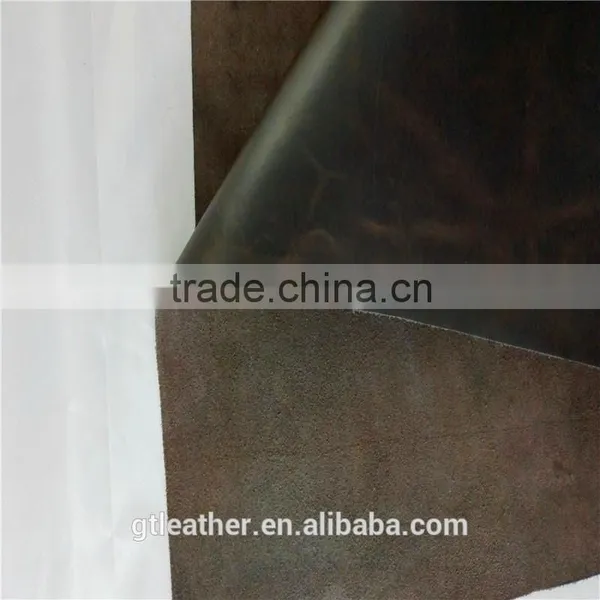 Cow Split Two Tone Pull up Leather photo-3