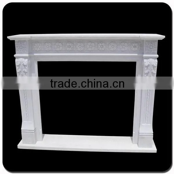 Hot Sale Freestanding Insert Indoor Marble Fireplace photo-2