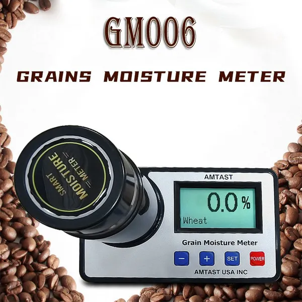 AMTAST GM006 Измеритель влажности для тестирования какао-бобов, кофейных зёрен, пшеницы и кукурузы