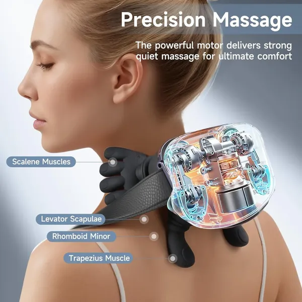 Portable Neck and Back Massager With Dual Bionic Massage Heads MH-BY058 photo-3