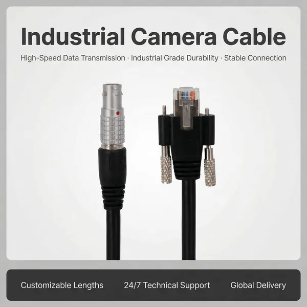 Push-Pull RJ45 Auto Wire Harness M12 Self-Locking Crystal Head PVC Ethernet Cable Industrial Vision Automation