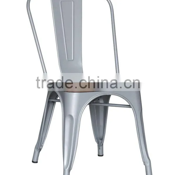 MCH-1508-10 Wooden Seat Cafe Chairs Metal Stackable Metal Tolis Chair photo-4
