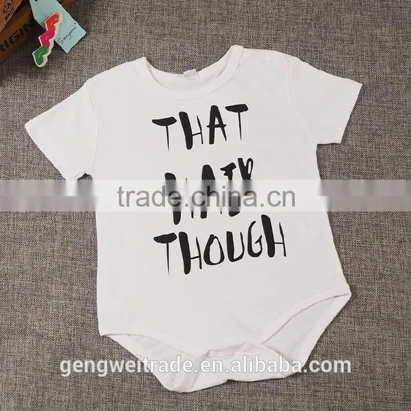 2016 New Design Ins HEY MA Baby Romper Plain White Children Clothes Toddlers Romper Suit photo-4
