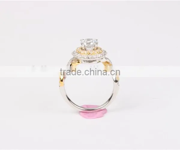 2016 High Quality 925 cz Engagement Ring 18k Gold Palted Ring Mounting photo-4