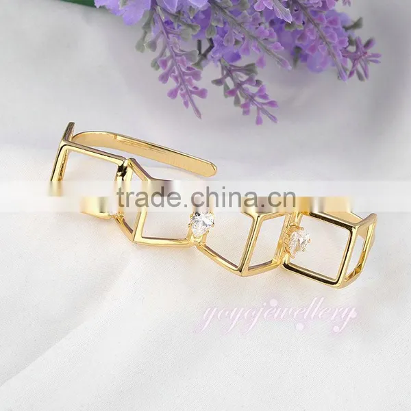 Elegant Semi Precious Stone Yellow Gold Bracelet Hand Bracelet photo-5