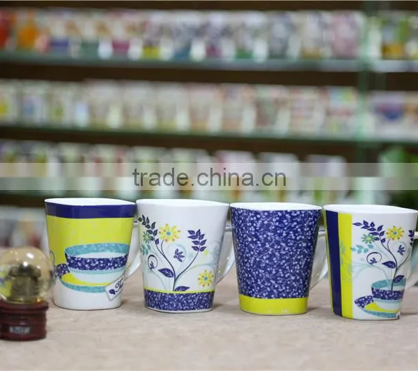 Wholesale Flower Design Daily Ceramic Cup for Coffee