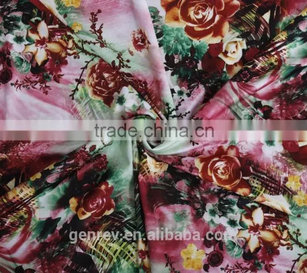 Polyester Fabric Factory Direct Sale Poly Knit Spandex Print Digital Print Polyester Fabric Print Knit Fabirc photo-3