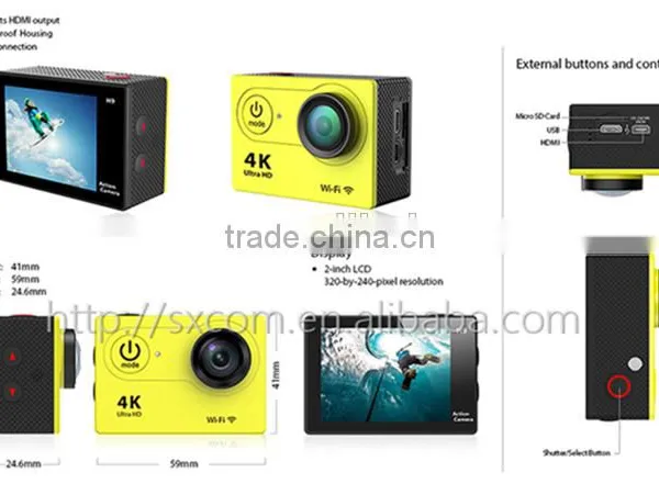 2016 Best Quality! 4K Video WiFi and Remote Control Waterproof Sport Mini DV--DV-22 photo-2