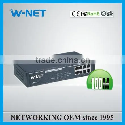 8-Port 10/100M desktop mini poe switch