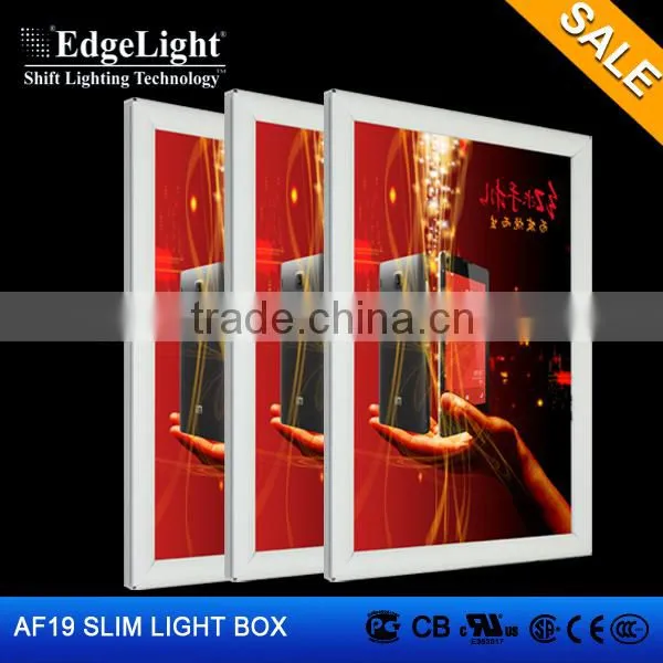 Edgelight AF19 Outdoor Slim Aluminous Frame Standing Double Side Slim Advertising Light Box photo-2