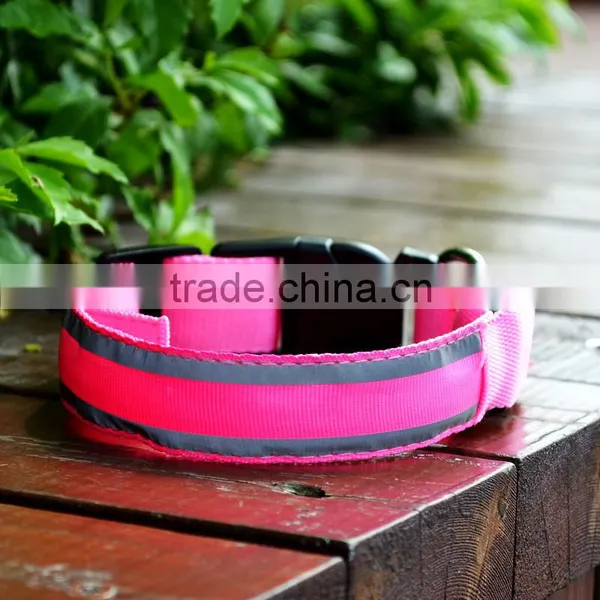 Yl67 Newest Reflective Stripe Dog Collar LED Flash Dog Collar photo-4