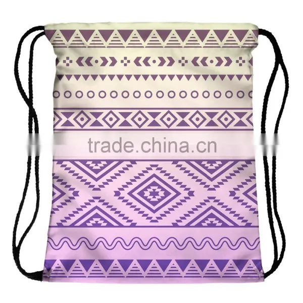 Brand New Hot Sale 3D Printed Aztec Gym Sack Drawstring Bag photo-6