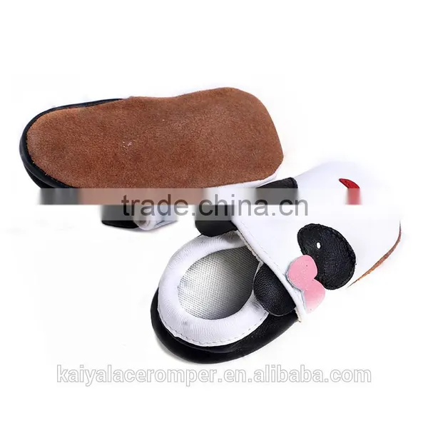Soft Sole Baby Shoes,Handmade Infant Girl Panda Black White Baby Slippers Quality Choice photo-3