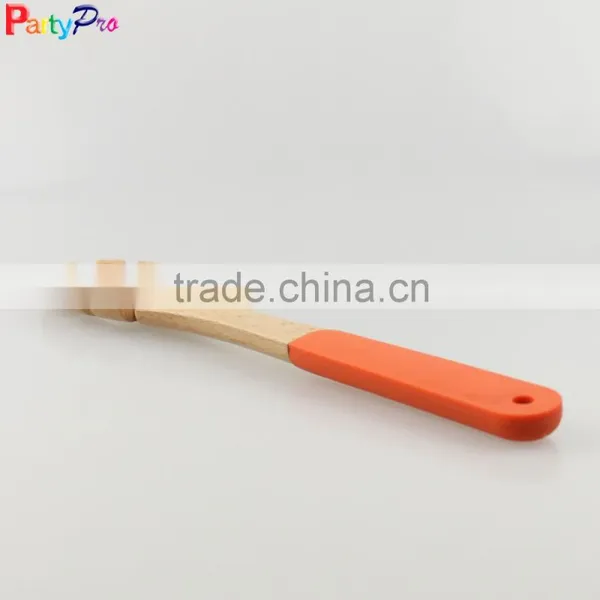 2016 New Colorful Bamboo Kitchen Utensils With Silicone Handles photo-2