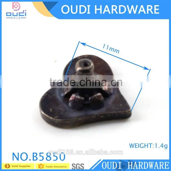 Heart Shape Custom Logo Garment Accessories Shank Press Button photo-5