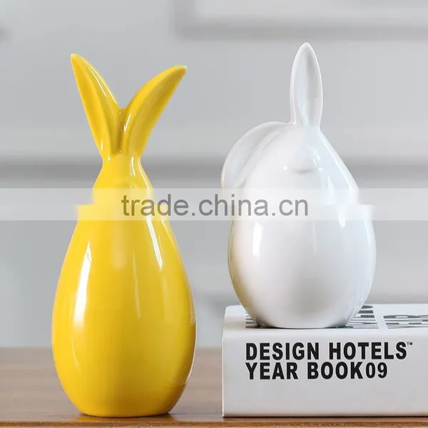 Most Popular Animal Figurine Glazed Craft Ceramic Rabbit Made in Jingdezhen photo-3
