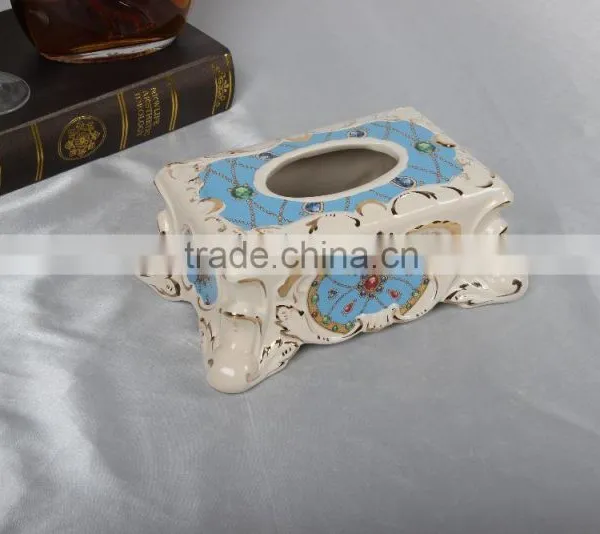 New Design Cheap Price Ceramic Tissue Cover Box photo-3