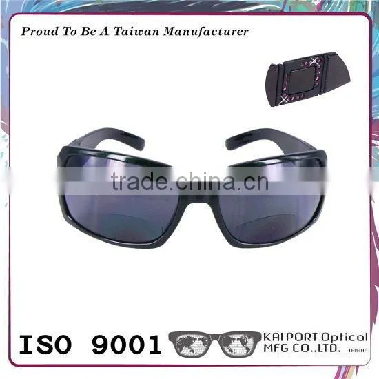 Vogue Shiny Dark Color ce Approved Rhinestones Bifocal Sunglasses photo-2