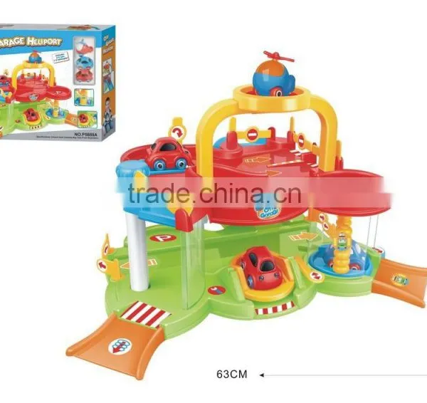 Newest Children Cartoon Garage With Plane and Car photo-2