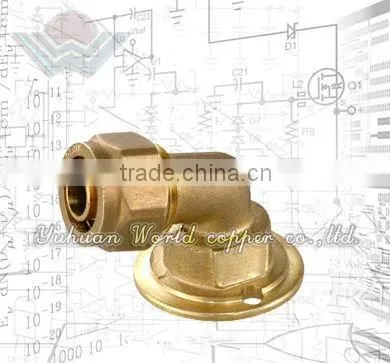 Brass Wallplate Elbow Pipe Fitting
