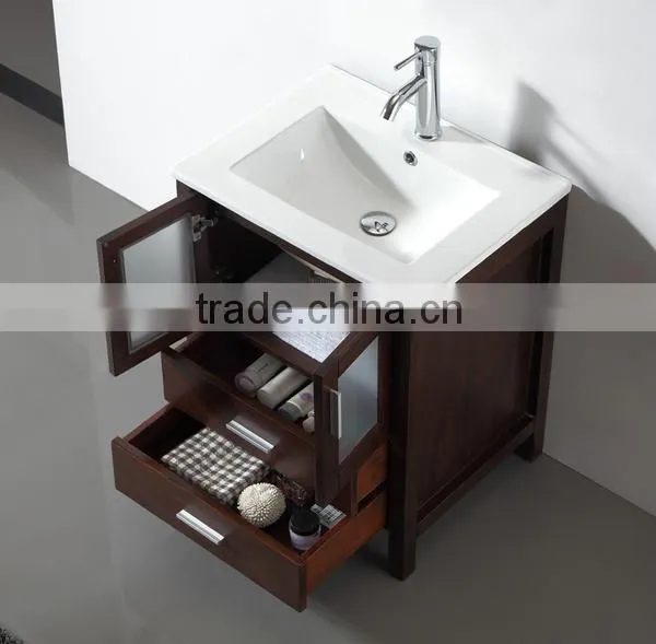 Small Bathroom Wash Basin Floor Cabinet Hotel Vanity Bathroom Furniture No.3200A photo-4
